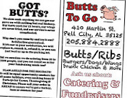 Butts To Go menu