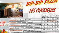 Bip-Bip Pizza menu