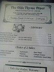 Olde Thyme Diner menu