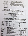 Gabe's Pizza menu