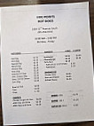 Five Points Hot Dogs menu