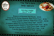 Tiny Tims Cafe menu