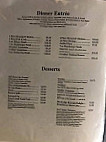 Tiffany's menu