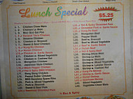 China Garden Chinese menu