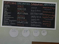 Monte's Pizza menu