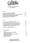 La Gazette menu