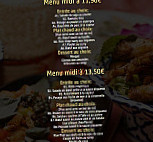 Jardin d'Asie menu