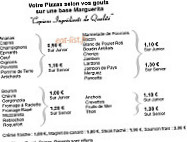 Pizza Napoli menu