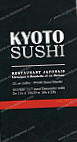 Kyoto Sushi menu