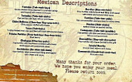 La Finca Mexican menu