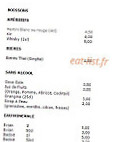 La Maison Thaï menu