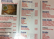 Harrold Rigbys menu