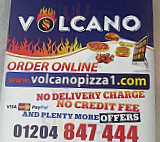 Volcano menu