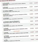 Le Kiosque à Pizzas menu