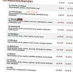 Le Kiosque à Pizzas menu