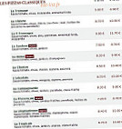 Le Kiosque à Pizzas menu