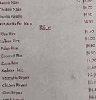 Kohinoor Indian Cuisine menu