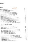 Le Mary Celeste menu