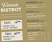 Bistrot Du Boucher menu