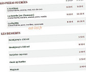 Le Kiosque à Pizzas menu