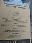 People's Park Tavern menu