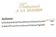 A La Station menu