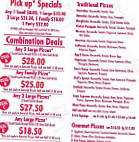 Toto's Pizzeria menu