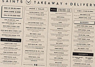 Saints Kitchen menu