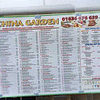 China Garden menu