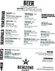 Denizens Brewing Co. menu