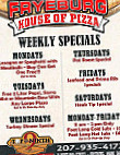 Fryeburg House Of Pizza menu