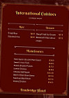 Troubridge menu