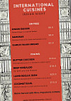 Troubridge menu