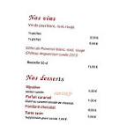 Le Cabestan menu