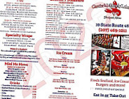 Carrier's Mainely Lobster menu