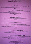 Calais Motor Inn menu