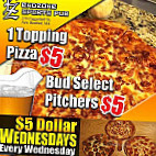 End Zone Sports Pub menu