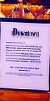 The Downtown menu