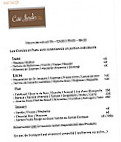 Côté Jardin menu