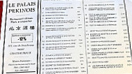 le palais pekinois menu