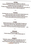 A la Bonne Auberge menu