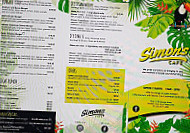 Zazu Cafe menu