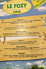 Le Foxy Kebab menu