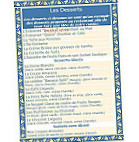 Restaurant A Marie Feuchere menu