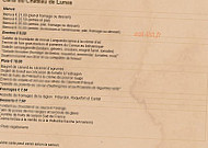 Chateau De Lunas menu