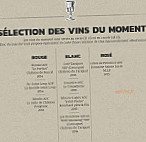 Le Zinc du marche menu