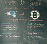 Coop's And Grill menu