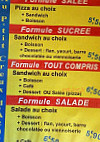 Au P'tit Creux D'azur menu