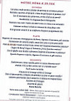 Comme Vous Voulez menu