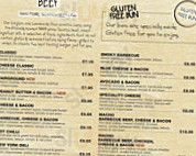 Handmade Burger Co menu